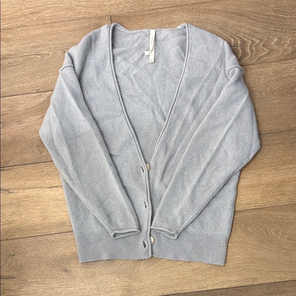 Women's Gray Cardigan Sweater